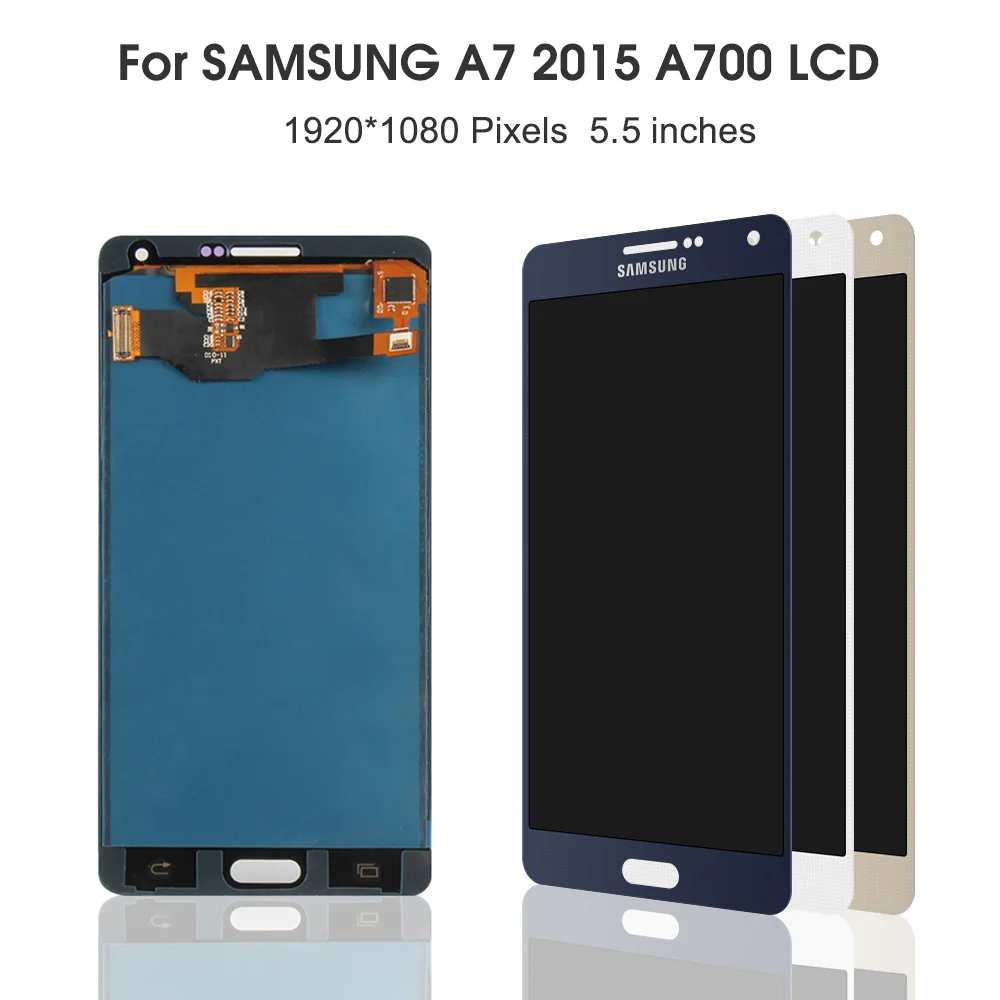 Для Samsung Galaxy A7 2015 A700 LCD A700H A700F A700S A700K дисплей сенсорный экран дигитайзер Замена для
