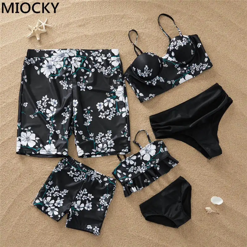 C0254 Color 3 Купальный костюм, одинаковые купальники для всей семьи, купальник для мамы и дочки, одежда для мамы и дочки, комплекты бикини для папы и сына - Цвет: C0254 Color 3