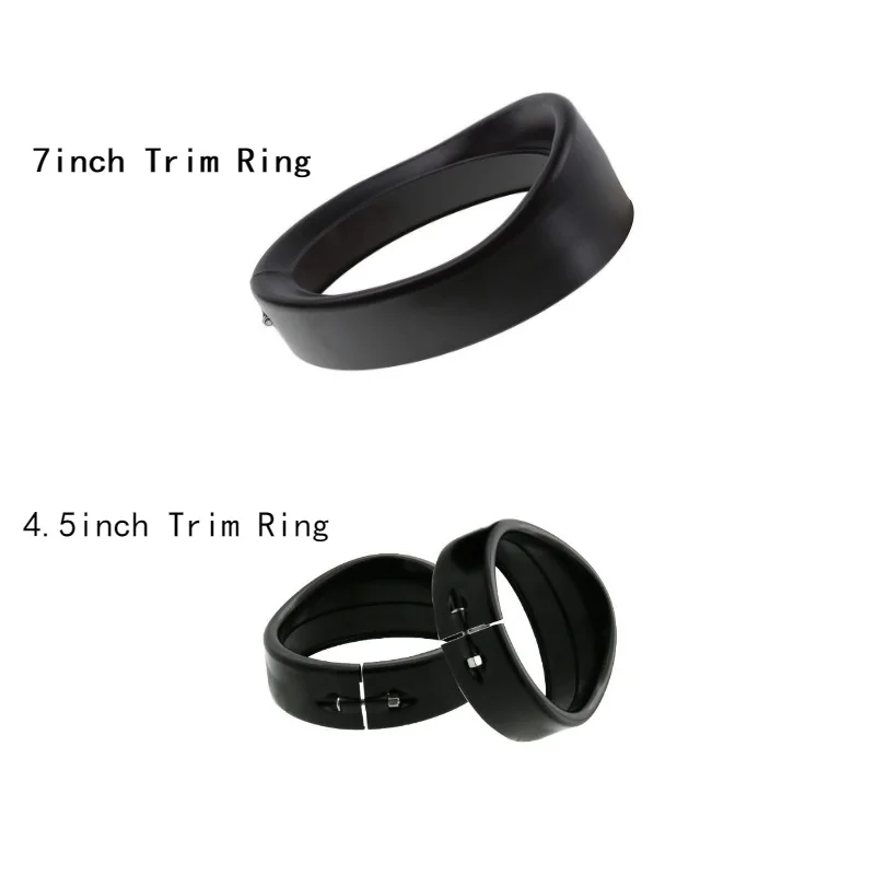 

7inch Headlamp Headlight Trim Ring+ 2PCS 4.5Inch LED Fog Light Trim Ring for Motorcycle Touring Road King Electra Glide