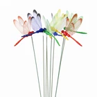 10 шт.лот искусственные стрекозы бабочки садовые украшения уличная 3D имитация стрекозы ставки двор растения газон Декор палка