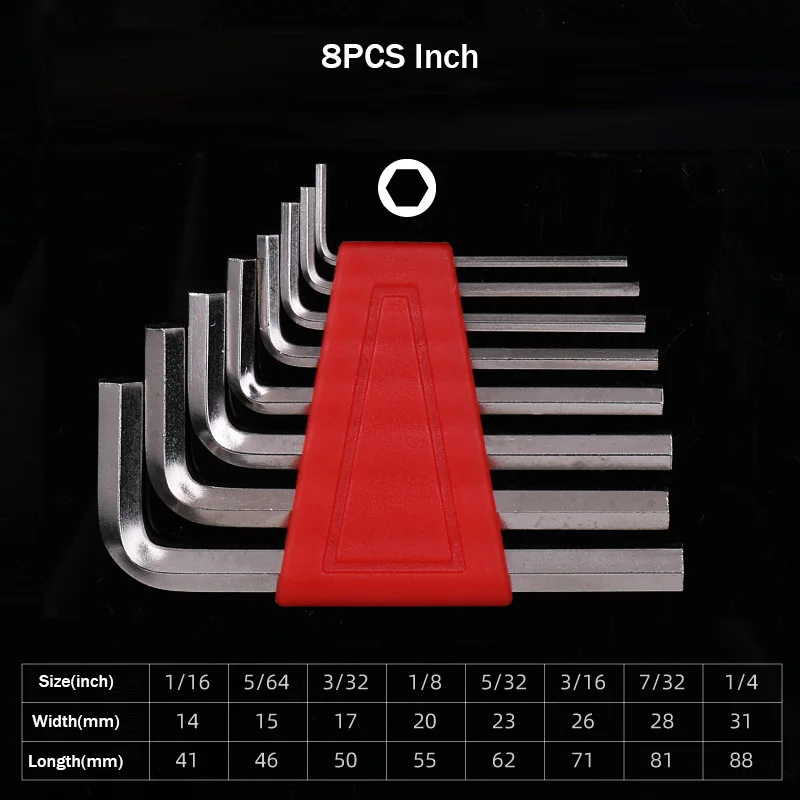 11 шт. 9 5 шестигранный ключ метрический Британский короткий шаровой L образный 1/16