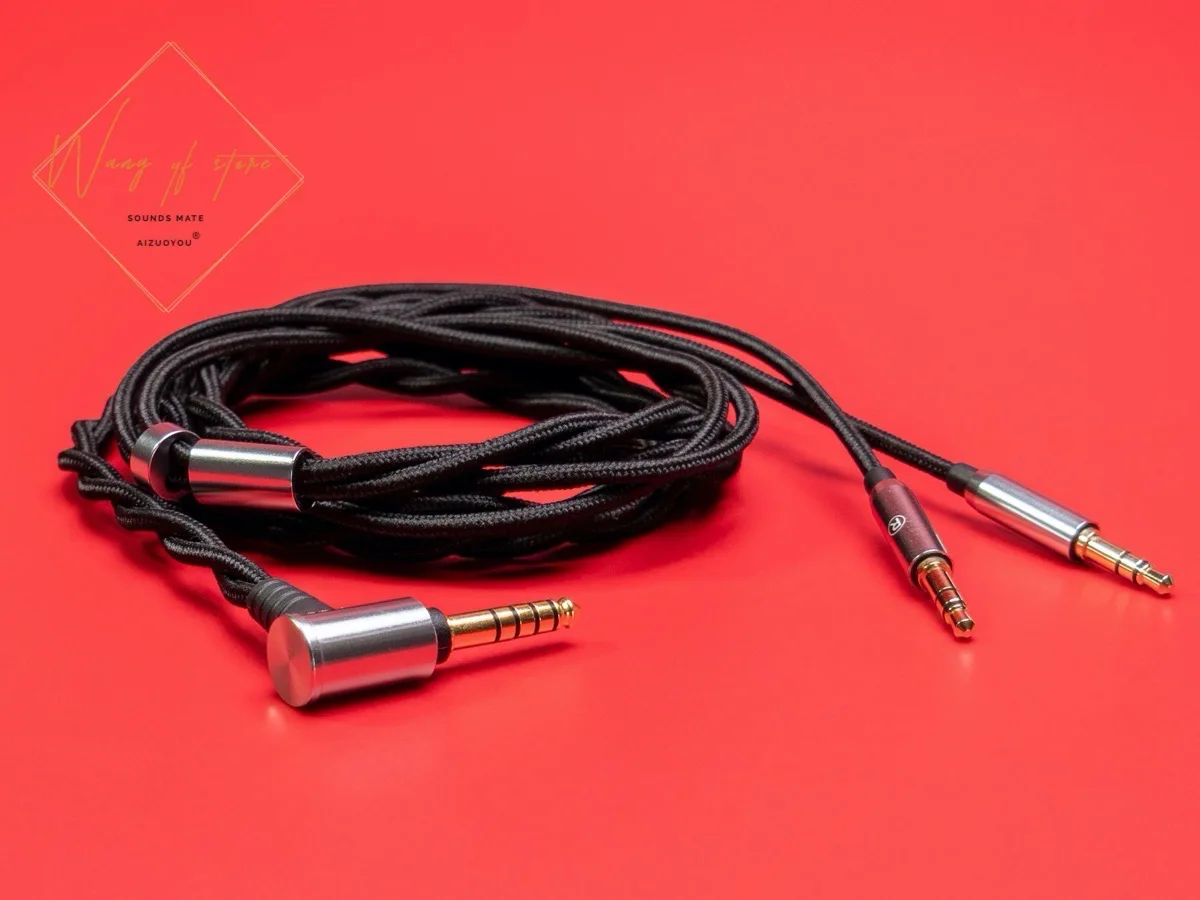 Фото Сбалансированный Hi-Fi аудиокабель для наушников Verum One 1 Mk II 2,5 4,4 мм Trrs Dual 3,5 6,35 мм вилки 4Pin XLR OFC провод линейный шнур №3