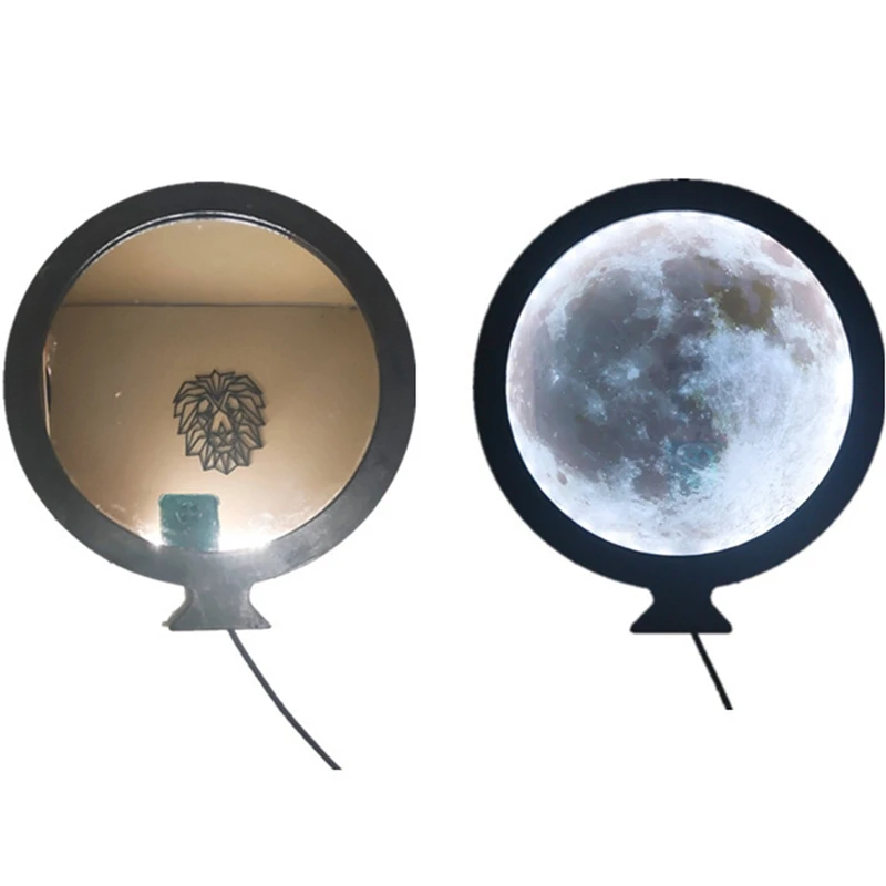 

LED Mirror Moon Lamp Romantic Makeup Hanging Mirror Lamps Bedroom Decor Luminaria Lamp Xmas Girl Gift Decoration