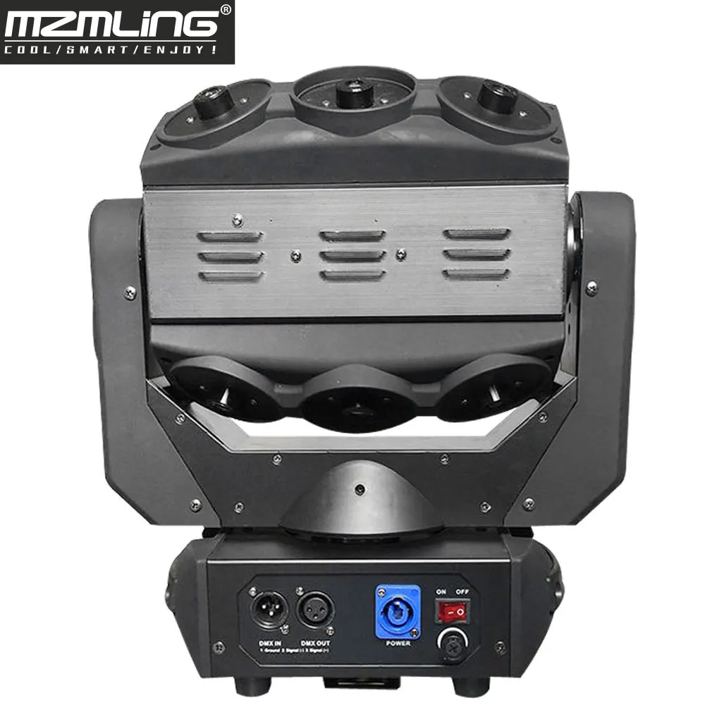 9x0 5 Вт RGB светодиодный лазерный светильник DMX512 паук подвижный головной DJ/бар
