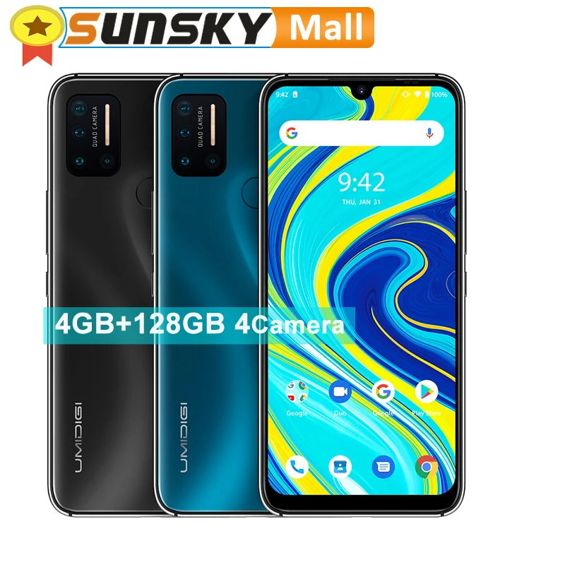 UMIDIGI A7 Pro Телефон 4 Гб 128 ГБ четырёхъядерный экран 6 3 дюймов | Мобильные телефоны и