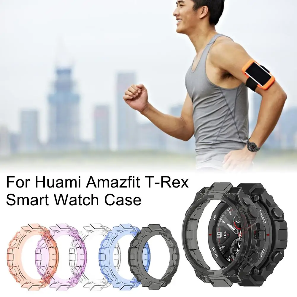 Жесткий чехол из поликарбоната для Huami Amazfit T Rex аксессуары часов прозрачный