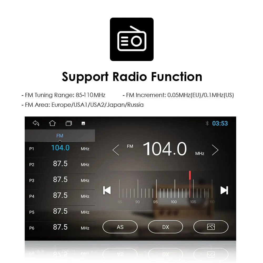 Автомагнитола 2 Din Android 10 универсальная GPS-навигация Bluetooth сенсорный экран 4G Wi-Fi