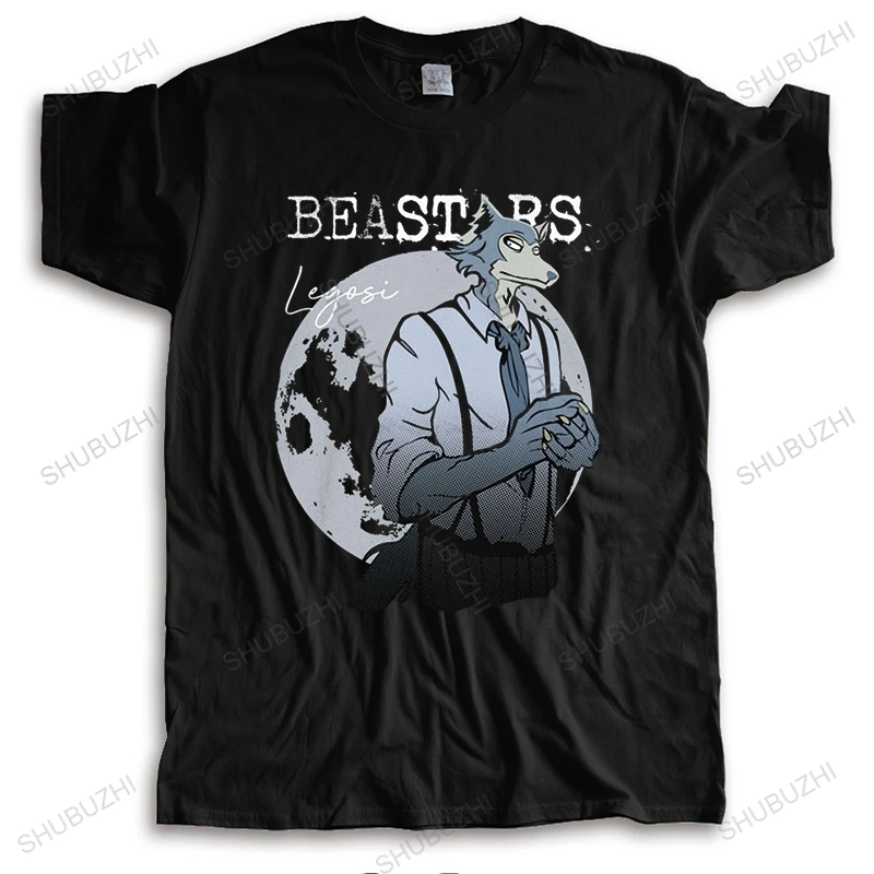 

Moon Beastars Legoshi T Shirts for Men Short Sleeves Japanese Anime Tee Manga Wolf T-shirt Fit Pure Cotton Tshirt Merchandis