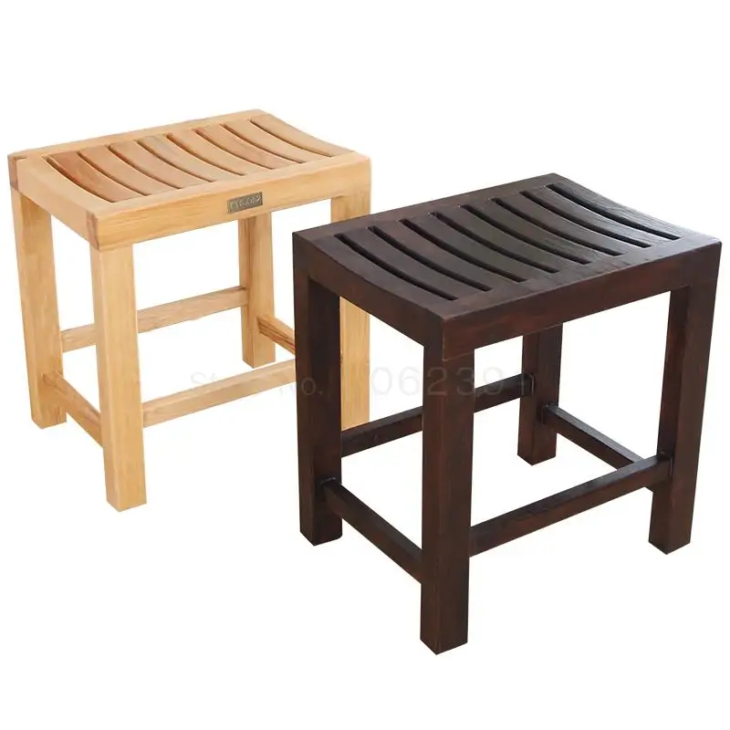 Небольшой антикоррозийный деревянный стул для ванной комнаты скамейка из