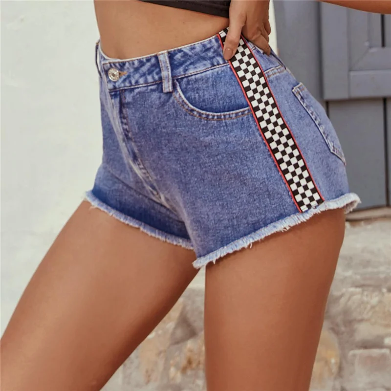 

2021 Women's Denim Shorts Classic Vintage High Waist Slim Shorts Jeans Blue Female Caual Summer Ladies Mom cowboy brief pants