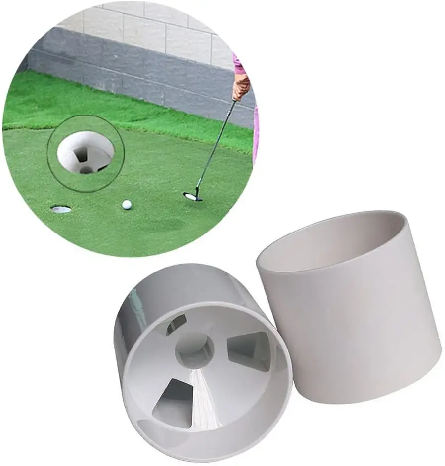 Bright White Durable Plastic Golf Hole Cup for Practice Putting Green Training Ball Socket Standard Size | Спорт и развлечения