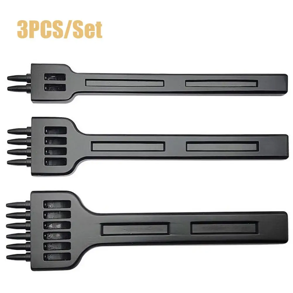 

Leather Round Hole Row Punch Tool Black Porous Punching Tool Hand Sewing Hole Leathe Craft Tool Spacing 1mm Dia
