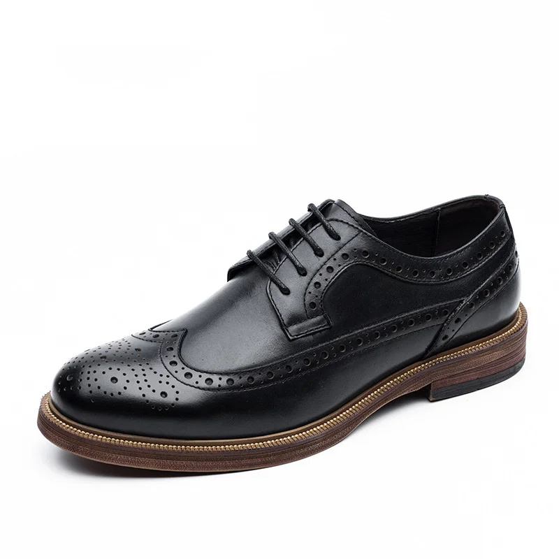 

Flat low heel, round ribbon casual and versatile men's shoes