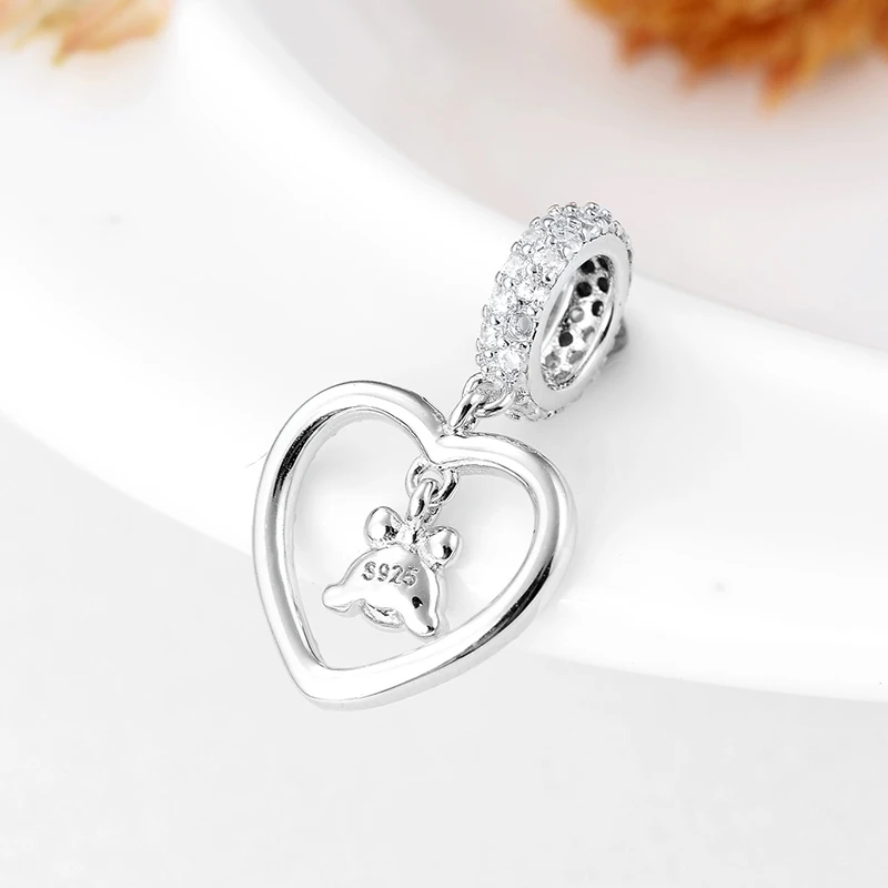 Подвеска-брелок из серебра 925 пробы с фианитами | Украшения и аксессуары