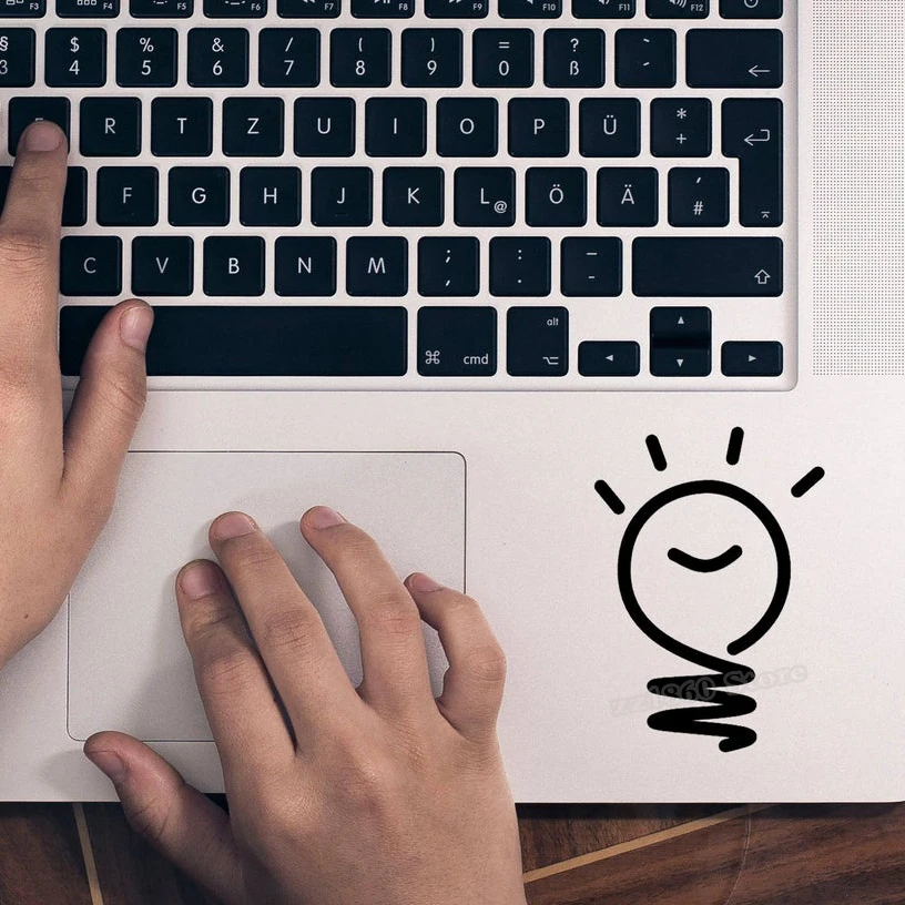 Яркая идея наклейка Яркие идеи с лампочкой для ноутбука виниловая Съемная A172 |