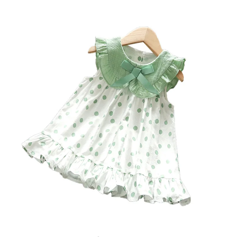 

Baby Girl Summer Dress Cute Printed Dot Sleeveless Princess Dresses for Newborn Birthday Party Dresses Vestidos Infant Clothing