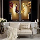 Красное вино бокал цветок картина маслом на холсте Бар Ресторан Кухня постеры и фото для столовой гостиной