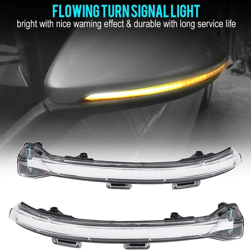 

Rear View Mirror Turn Signal Light Indicator 1 Pair Flowing Turn Signal Side View Mirror Light for VW Golf 7/7.5/GTI/R-line