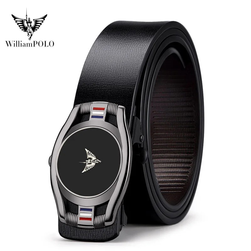 

Новый мужской кожаный ремень мужской Беззубик Автоматическая пряжка кожаный ремень бизнес-студентов Молодежный пояс