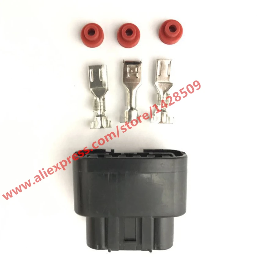 5 комплектов 3-контактный Шнур питания женский разъем QLW левый автомобильный