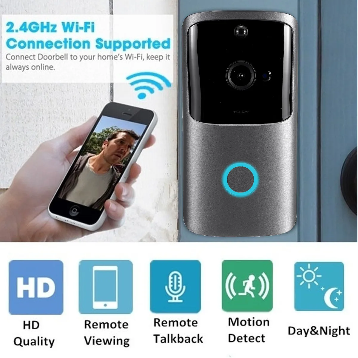 M10 беспроводной видеодомофон 720P/ 15 кадров в секунду МП WIFI XSH CAM /UBELL-APP двухсторонний