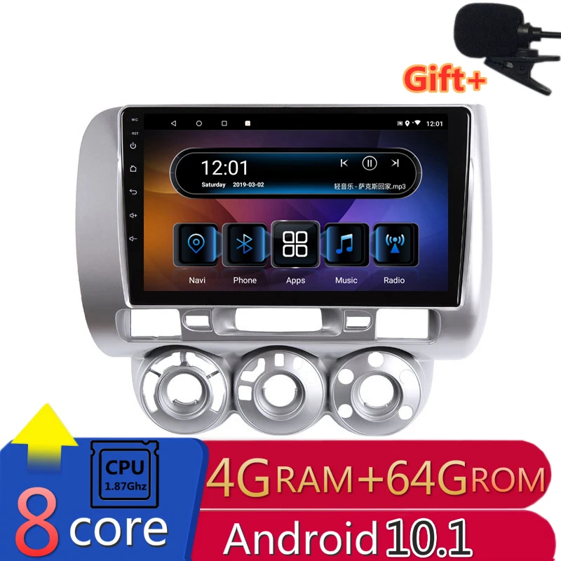 9 &quot4G RAM 8 ядер Android автомобильный DVD GPS навигация для Honda Fit/Jazz 2002-2007 левый Драйвер