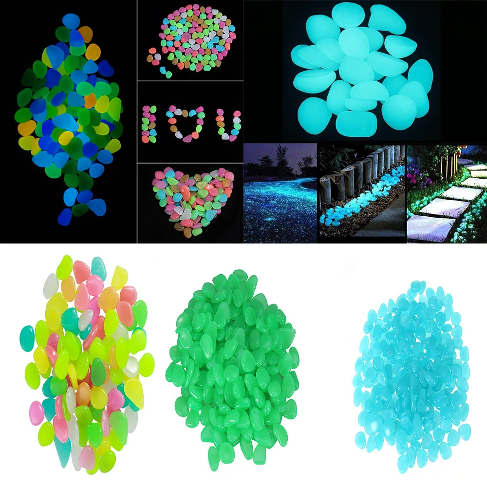 100 шт. булыжников светящиеся камни светящийся в темноте Галька для аквариума