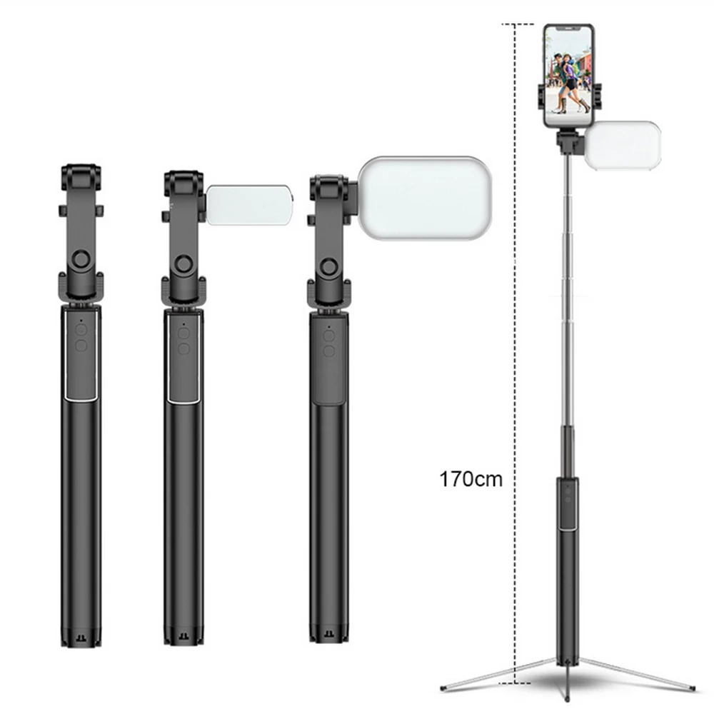 MAMEN Bluetooth селфи палка штатив портативный ручной с заполняющим кольцом света