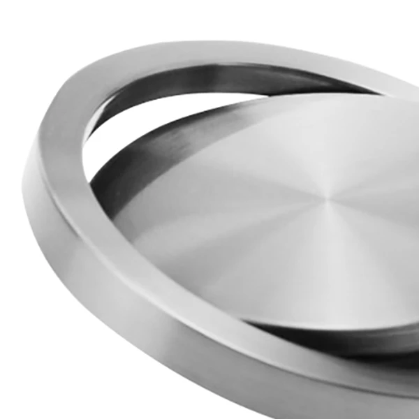 Kitchen Flap Lid Stainless Steel Flush Recessed Built-In Balance Cover Trash Bin Garbage Can Counter Top | Дом и сад