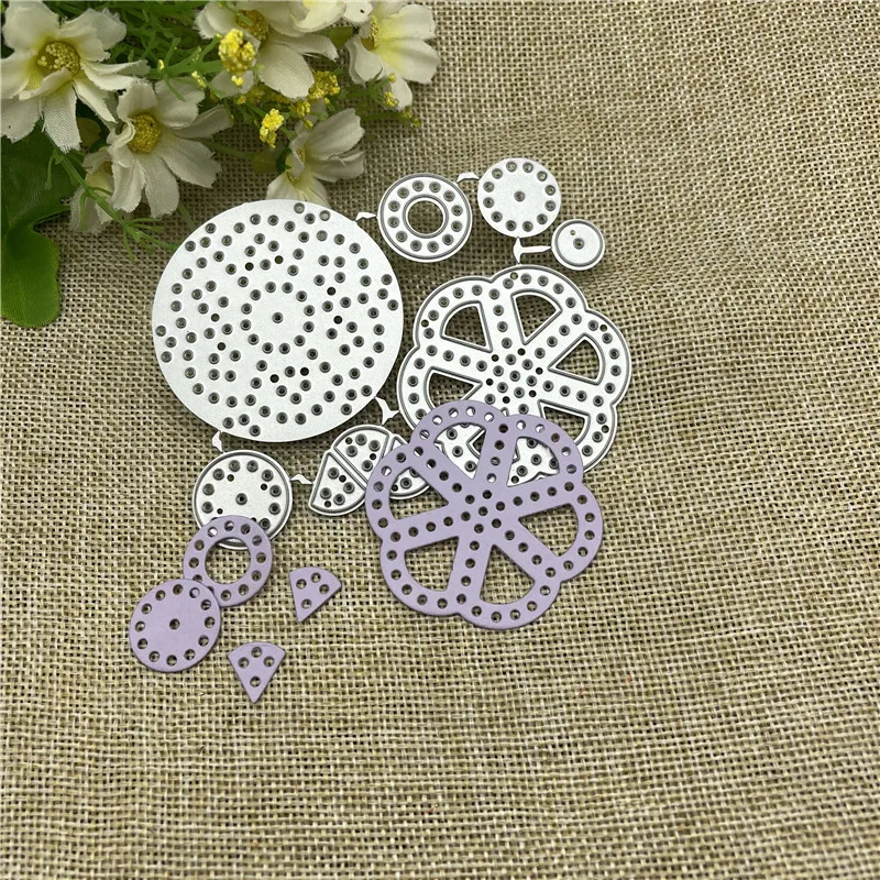 Металлическая Форма для скейта с цветами круглое отверстие этикетка скрапбукинг