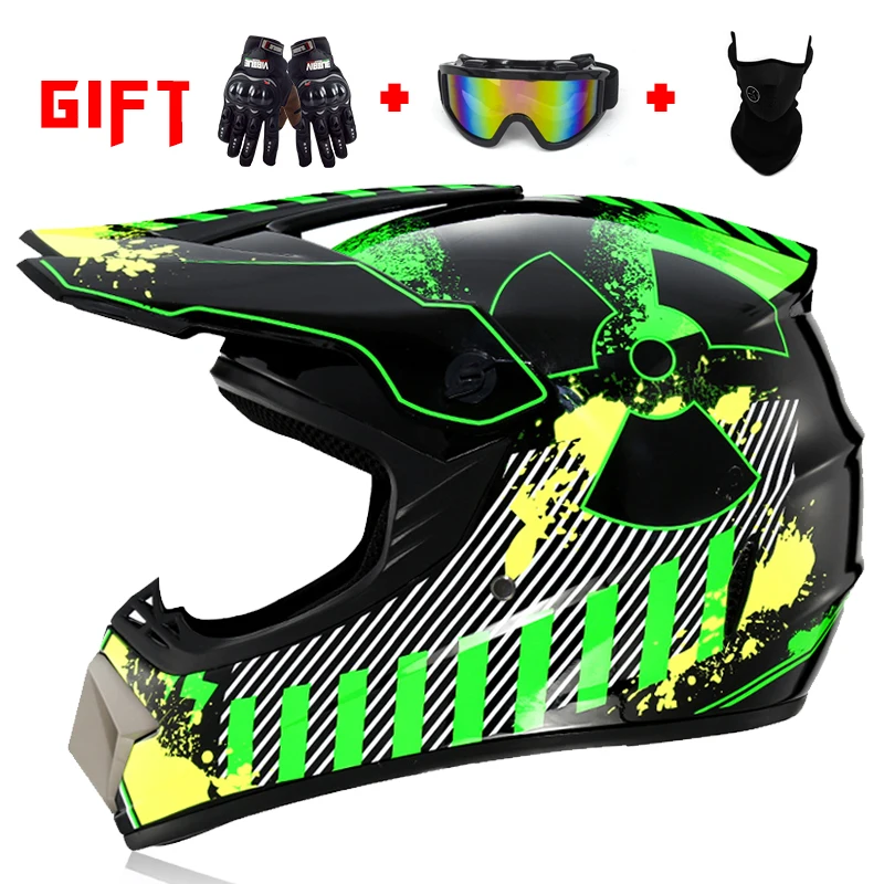 Профессиональный шлем для мотокросса мотоциклетный бездорожья с мультяшным