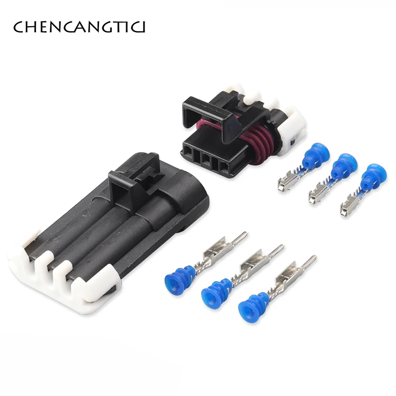 2 комплекта 3 Pin Way Delphi черный автоматический соединитель Metri Pack 150 датчик