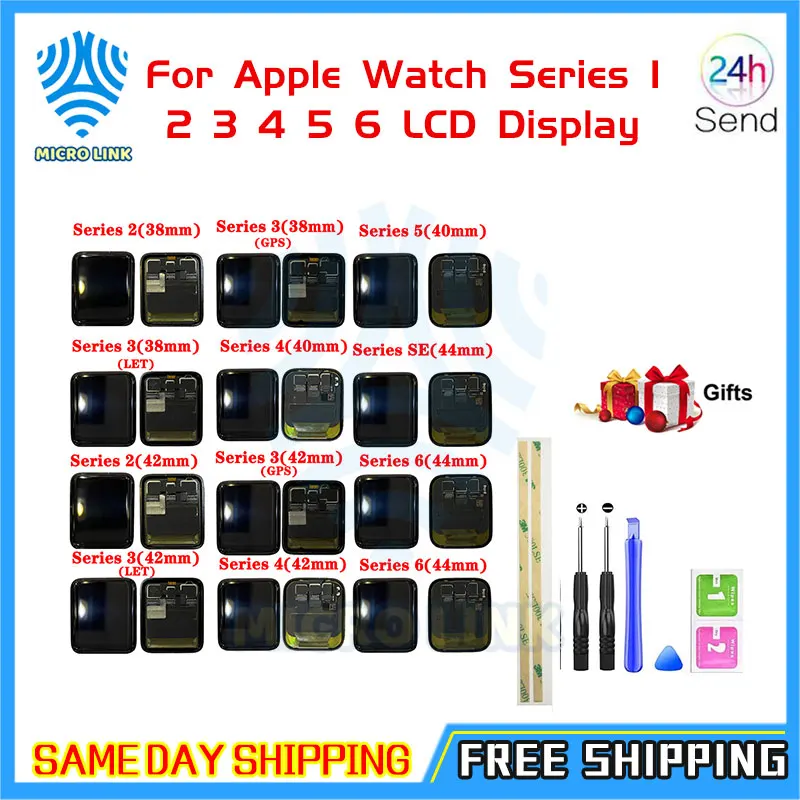 100% тест для Apple Watch серии 1 2 3 4 5 6 ЖК-дисплей сенсорный экран дигитайзер iWatch SE
