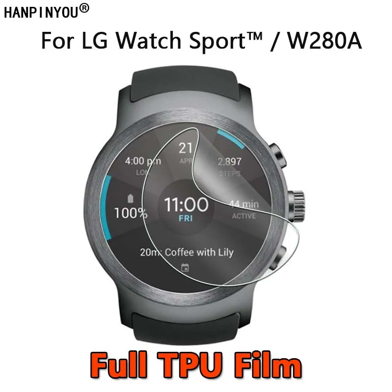 10Pcs For LG Watch Sport TM W280A Smart Watch Ultra Clear Full Cover Soft TPU Hydrogel Film Screen Protector -Not Tempered Glass