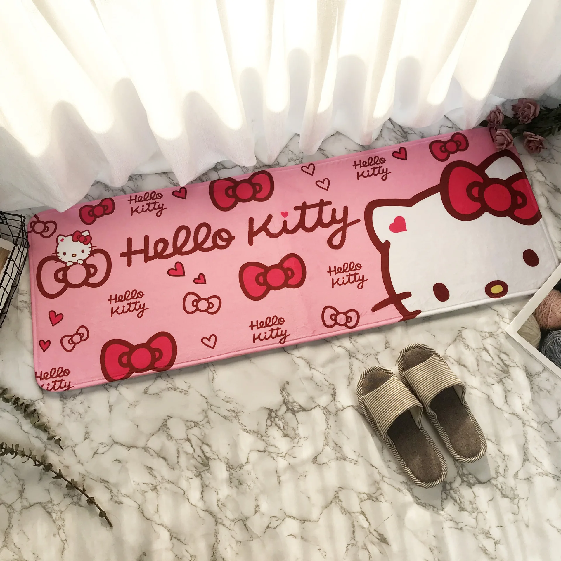 holle kitty floor mat fare velvet memory cotton childrens cartoon carpet absorbent footmat bathroom non slip carpet 45120 1pc free global shipping