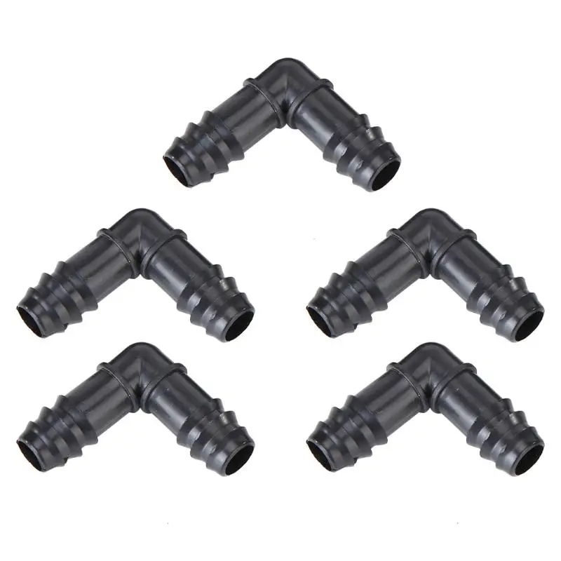 10pcs 16mm PE Tube Conveninently and Simple Installation 90 Degrees Elbow Barb Connector End Plug Micro Drip Adapter | Дом и сад
