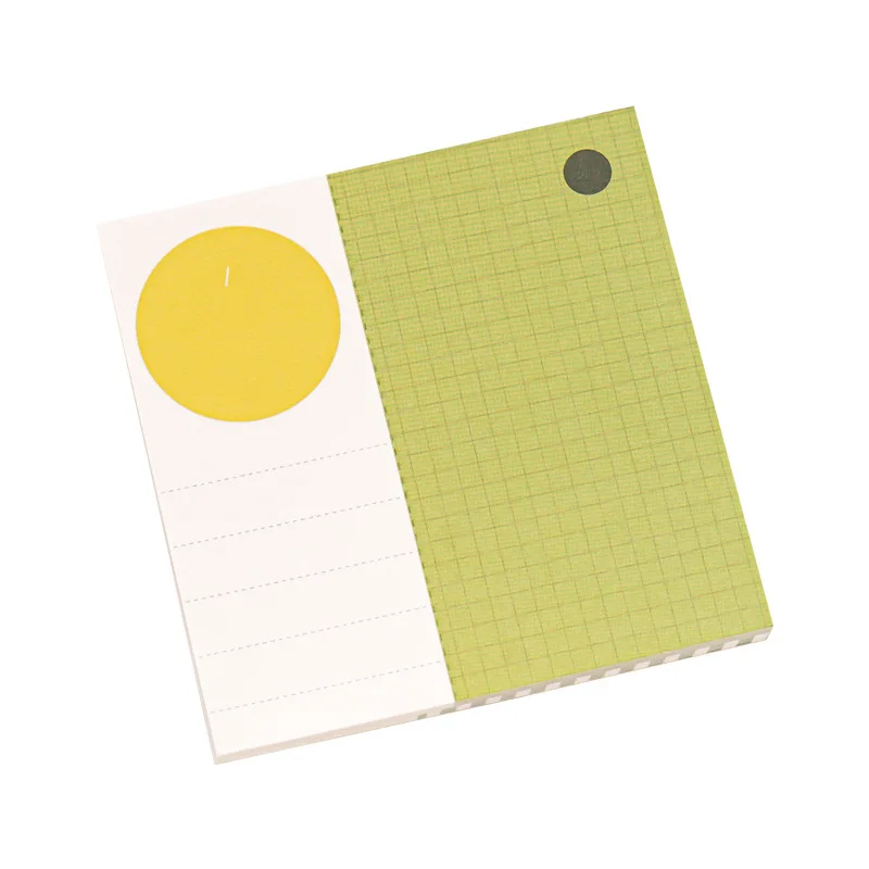 

50 Sheets Simple Color Plaid Memo Pads Creativity Blank Message Notepads Tearable Fresh Retro Journal Korean Stationery Kawaii