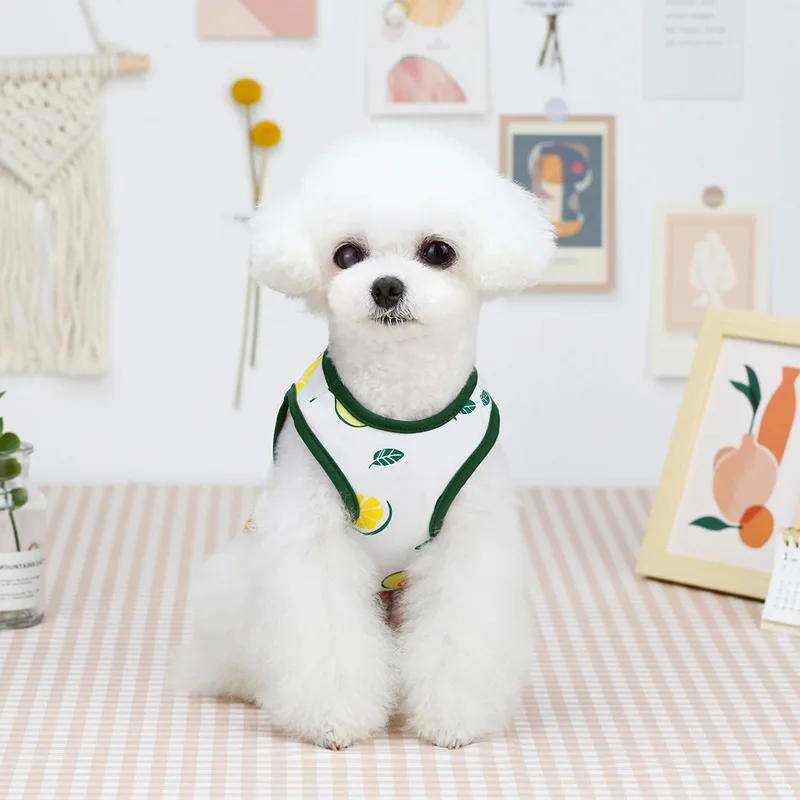 Весна и лето Собака жилет маленькие размеры для стройных девушек Милая одежда с