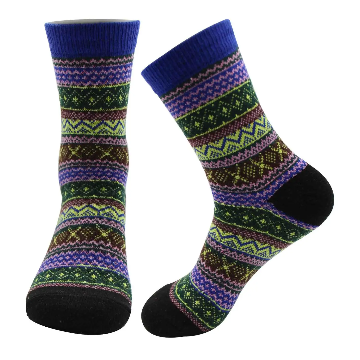 Зимние толстые теплые шерстяные носки для девочек средней школы повседневные