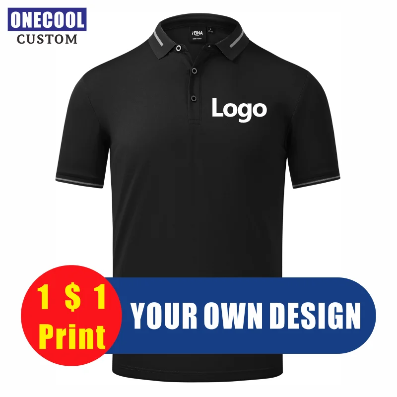 Модная стильная рубашка-поло на заказ с логотипом 7 цветов повседневная одежда