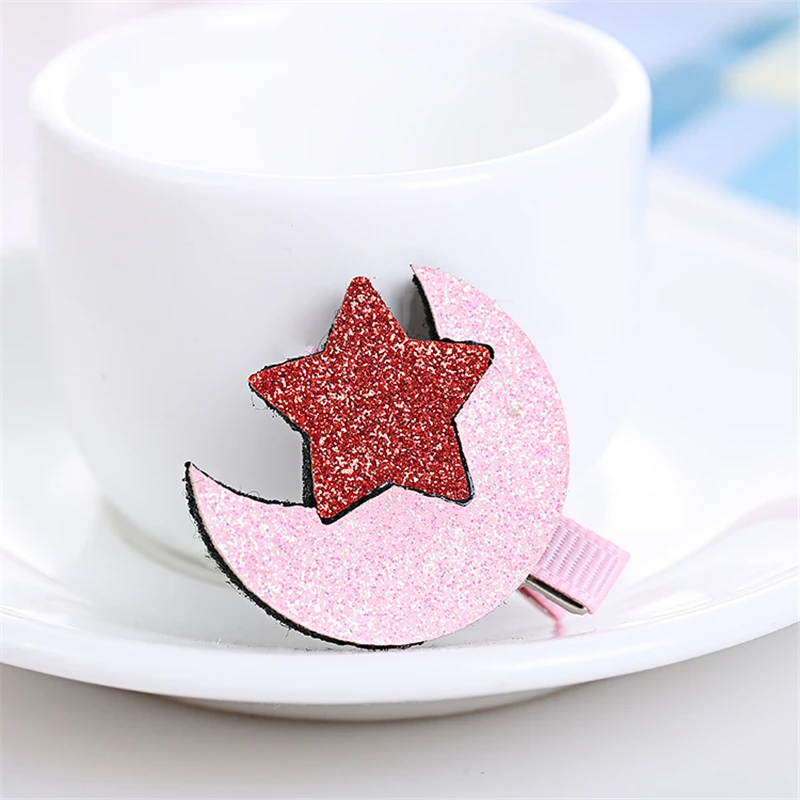 4 шт. заколки для волос с изображением Луны и Микки Мауса маленьких девочек