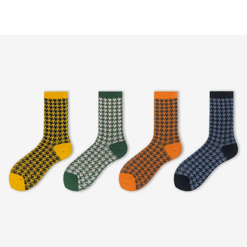 

Носки мужские, женские, хлопковые, в клетку, 5 цветов