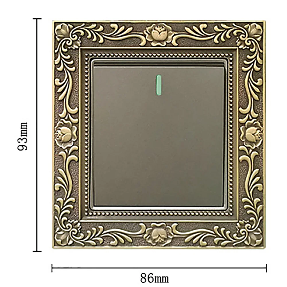 Роскошный настенный выключатель из чистой меди панель света 1 способ 2