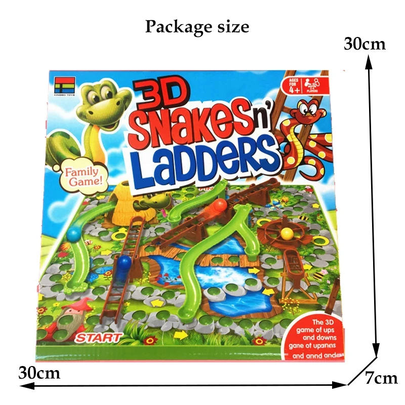 3D Snake Ladders Board Game Flight Chess Parent-child Interactive Family Party Games Educational Toys For Children Gifts | Игрушки и