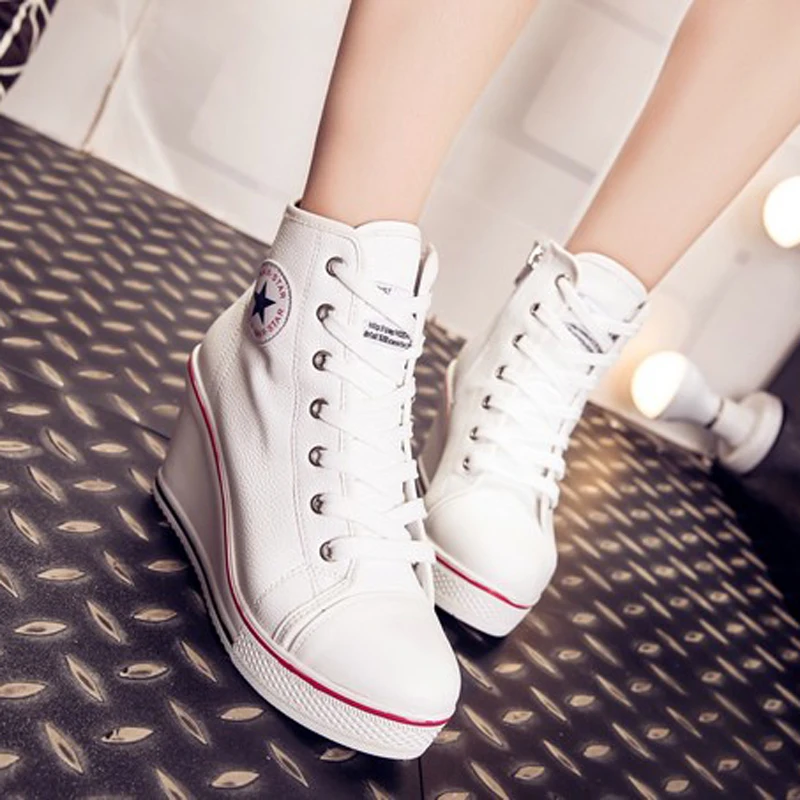 Женские кожаные ботильоны на танкетке со скрытым каблуком Размеры 35 43|Женские