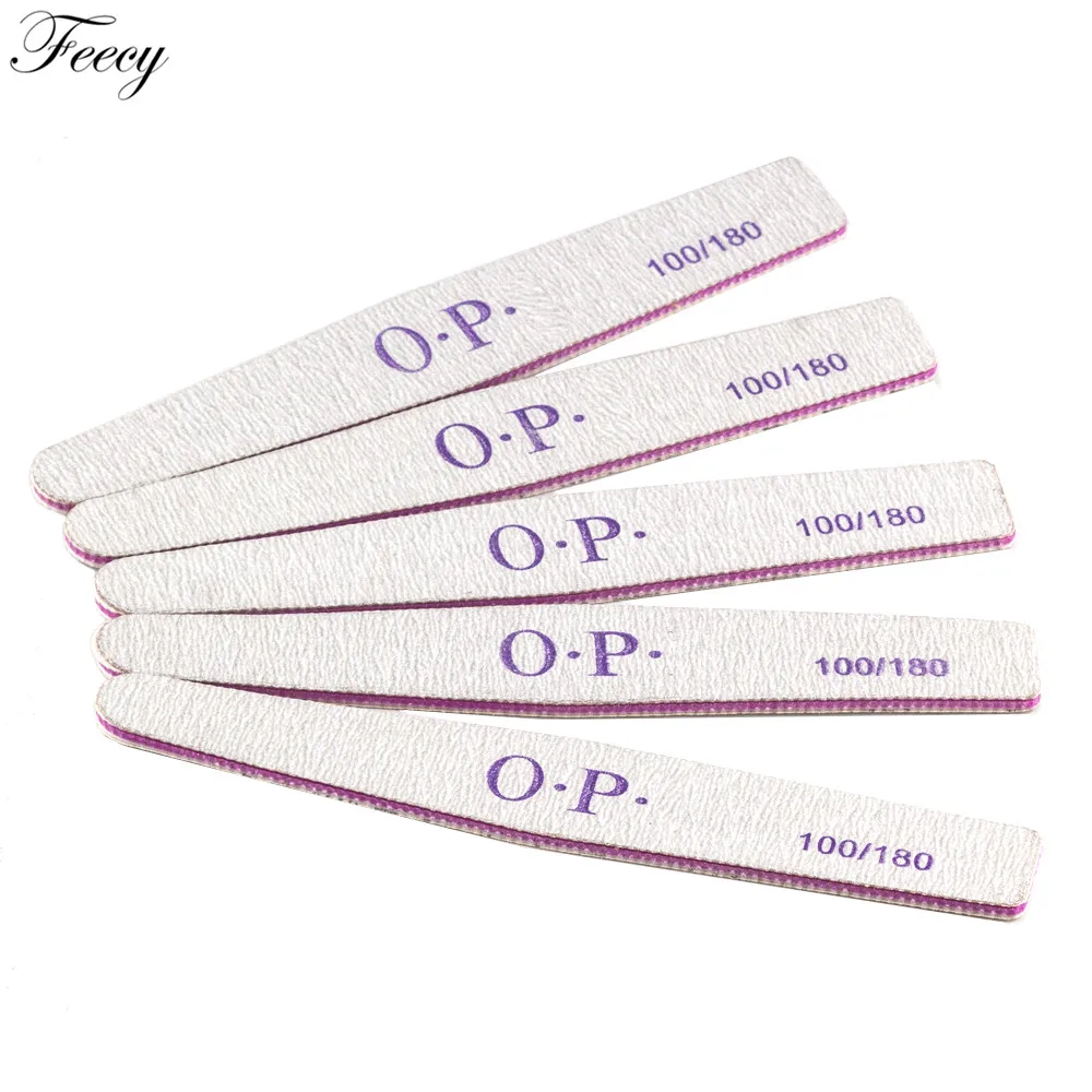 NA0503 5pcs Пилочка для ногтей с буфером, двусторонняя пилочка для ногтей с буфером, 100/180, триммер, липовый буфер, инструмент для нейл-арта, инструмент для нейл-арта - Цвет: NA0503 5pcs