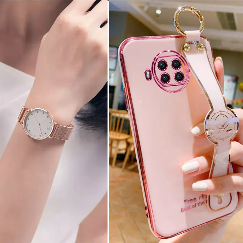 Wristband Holder Case For Xiaomi Mi10T Lite Cover Shell For Xiaomi Mi10T Shockproof Case Mi9 Mi10 Mi9T Mi8 Lite Pro Funda Luxury