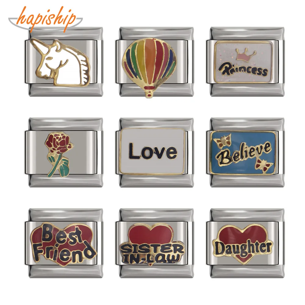 Браслет Hapiship из нержавеющей стали Шарм браслет с ромашкой любовью единорогом