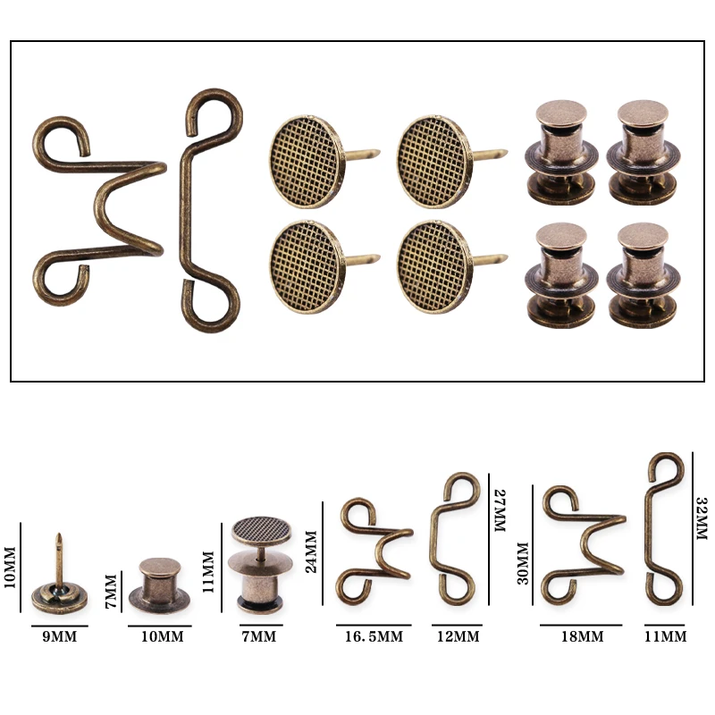 

17mm Reusable metal Buttons Snaps for Clothes Jeans Adjust Button self Increase Reduce Waist No Sewing botones desmontables