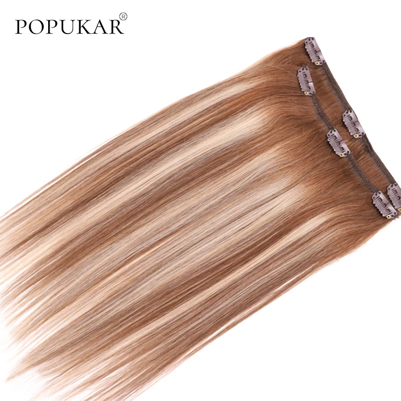 Yesowo перуанские человеческие волосы для наращивания с клипсами прямые на всю